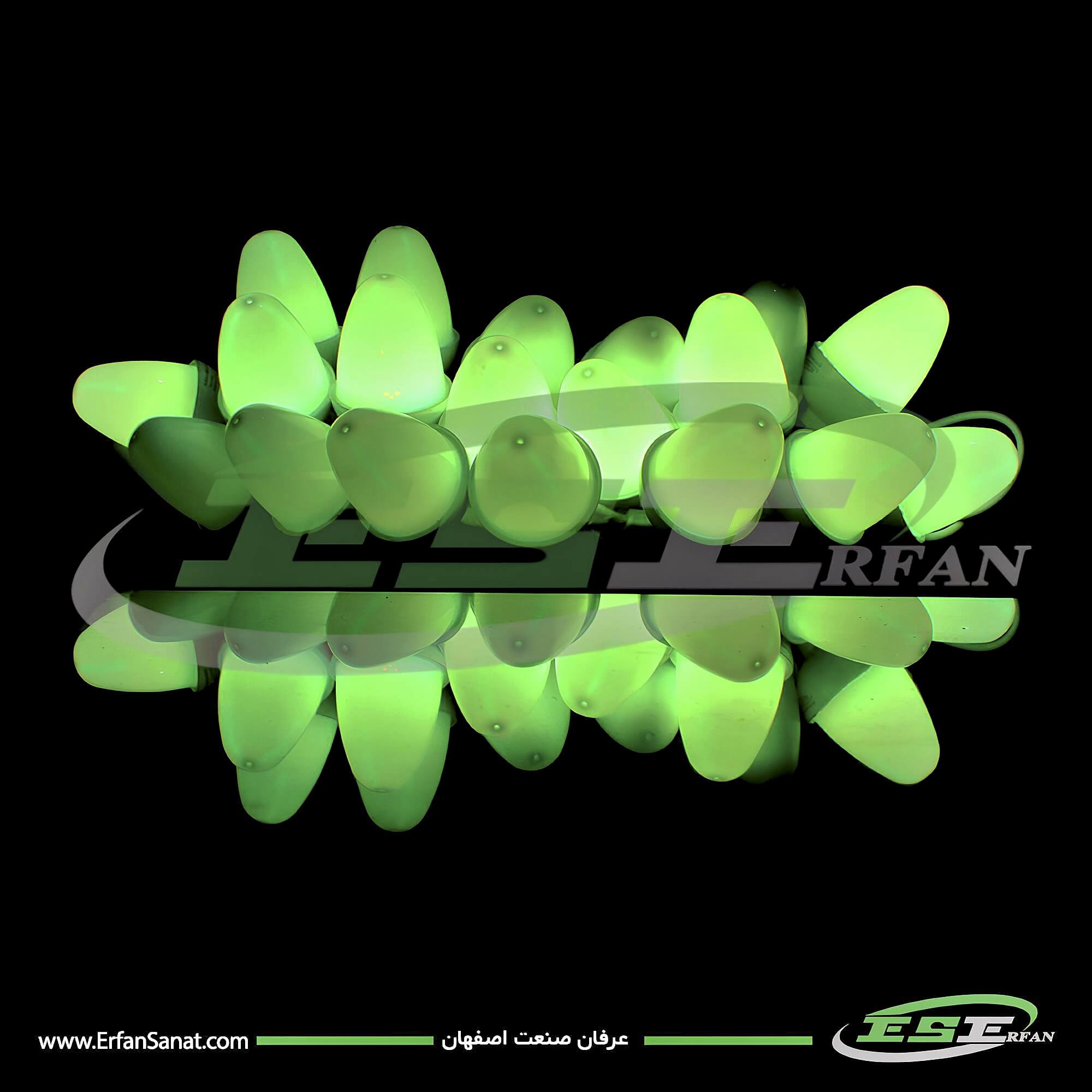 ریسه بلوطی تک رنگ سبز